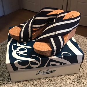 Lucky Brand cork wedges NEW IN BOX